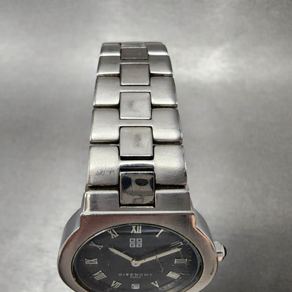 Givenchy Kelidone Watch Women 32mm Black Dial Steel Date Round New Battery