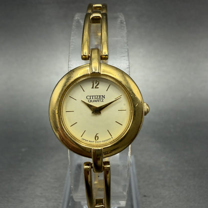 Citizen Watch Women 20mm Champagne Dial Gold Tone Round 5920-S99183 New Battery0