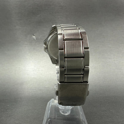 Casio MTP-1244 Dive Watch Men 41mm Black Dial Silver Tone Date Round New Batt 457