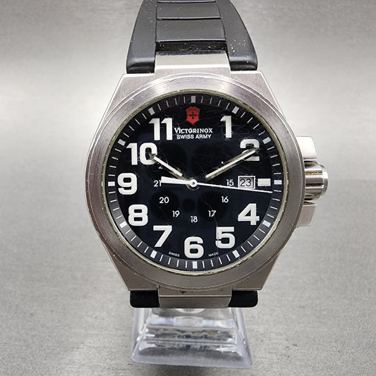 Victorinox Swiss Army Convoy Watch Men 41mm Black Dial Steel Date Round New Batt0