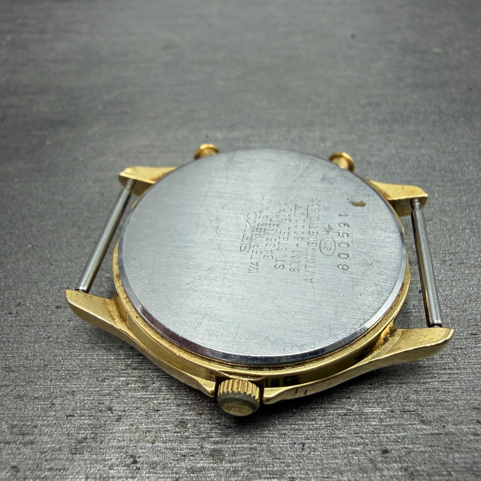 Seiko Equipment For Protentional Watch Men 35mm White Dial Gold Tone PARTS VTG9