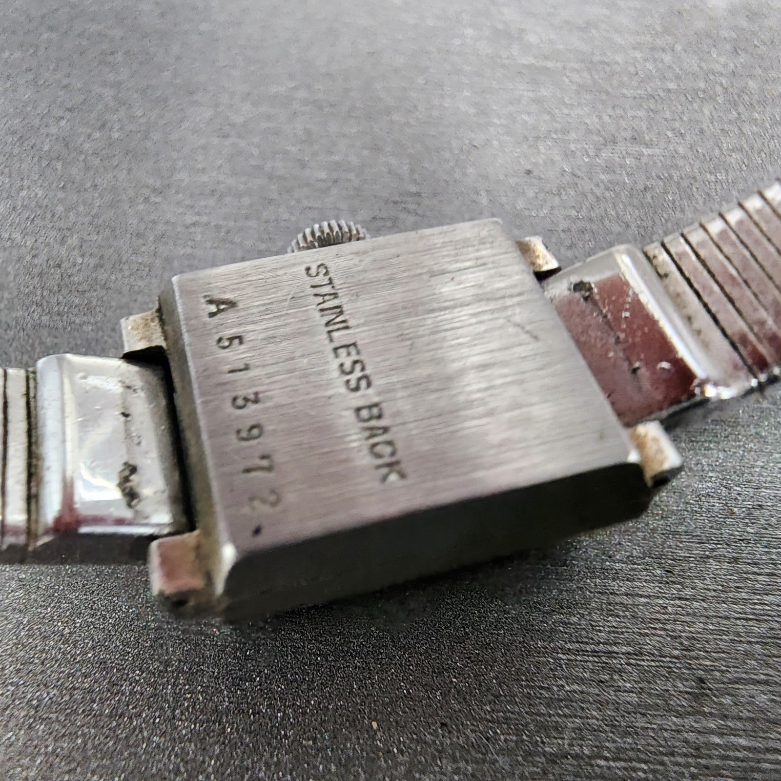 Rado Tank Watch Women 16mm Green Dial Silver Tone Rectangle Manual Wind Runs VTG9