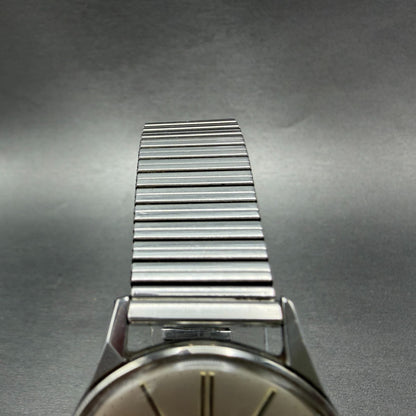 Seiko Liner Watch Men 35mm Silver Dial Silver Tone Round Manual 15016E Runs VTG4