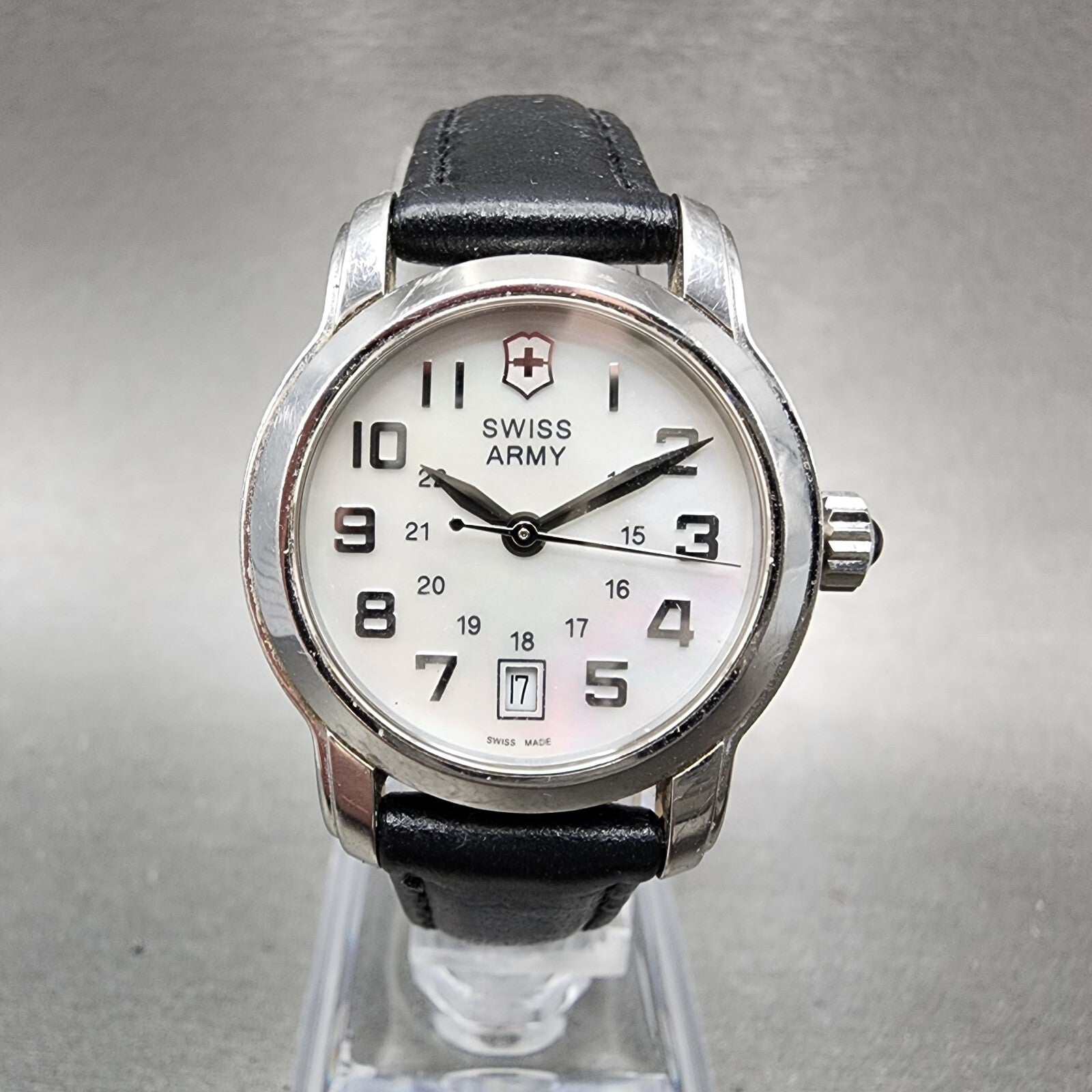 Victorinox Swiss Army Vivante Watch Women 28mm MOP Dial Steel Date Round New Bat0