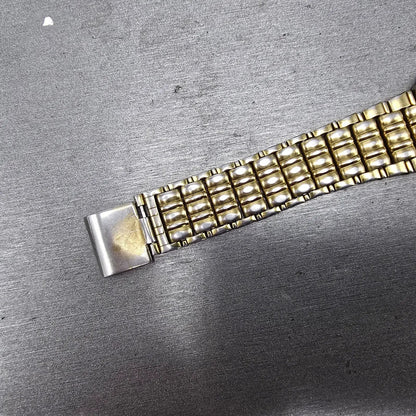Seiko Tank Watch Men 26mm Gold Dial Gold Tone Rectangle V701-5J00 PARTS7