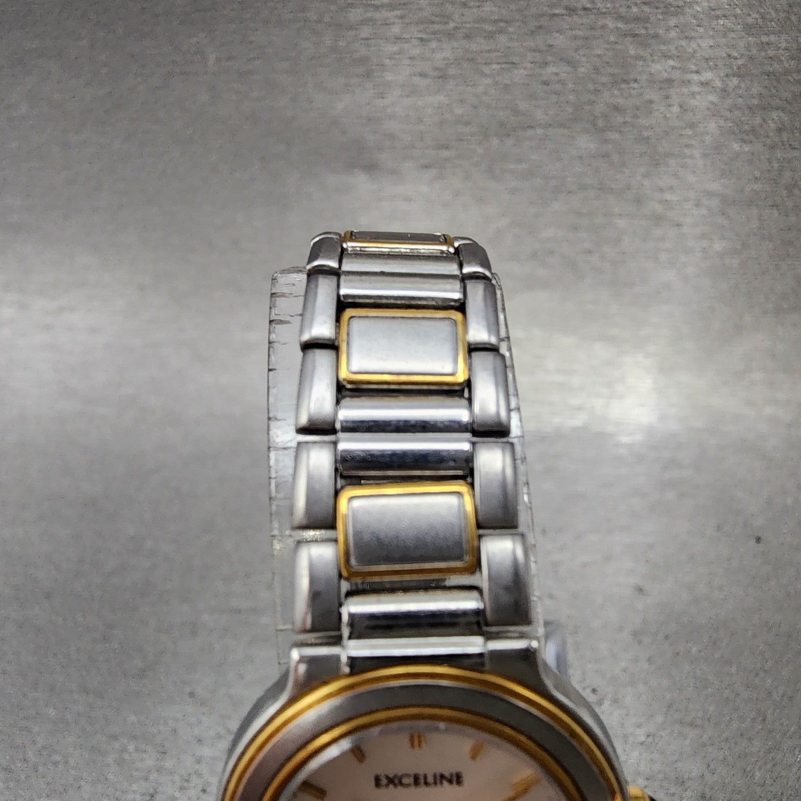 Seiko Exceline Watch Women 22mm White Dial Two Tone Round 4N210320 New Battery4