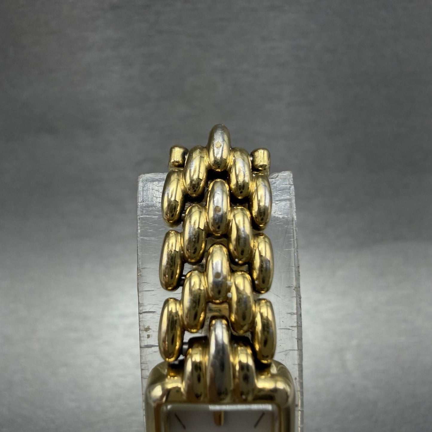 Citizen Tank Watch Women 13mm MOP Dial Gold Tone Rectangle 5421S036505 NewBattA4