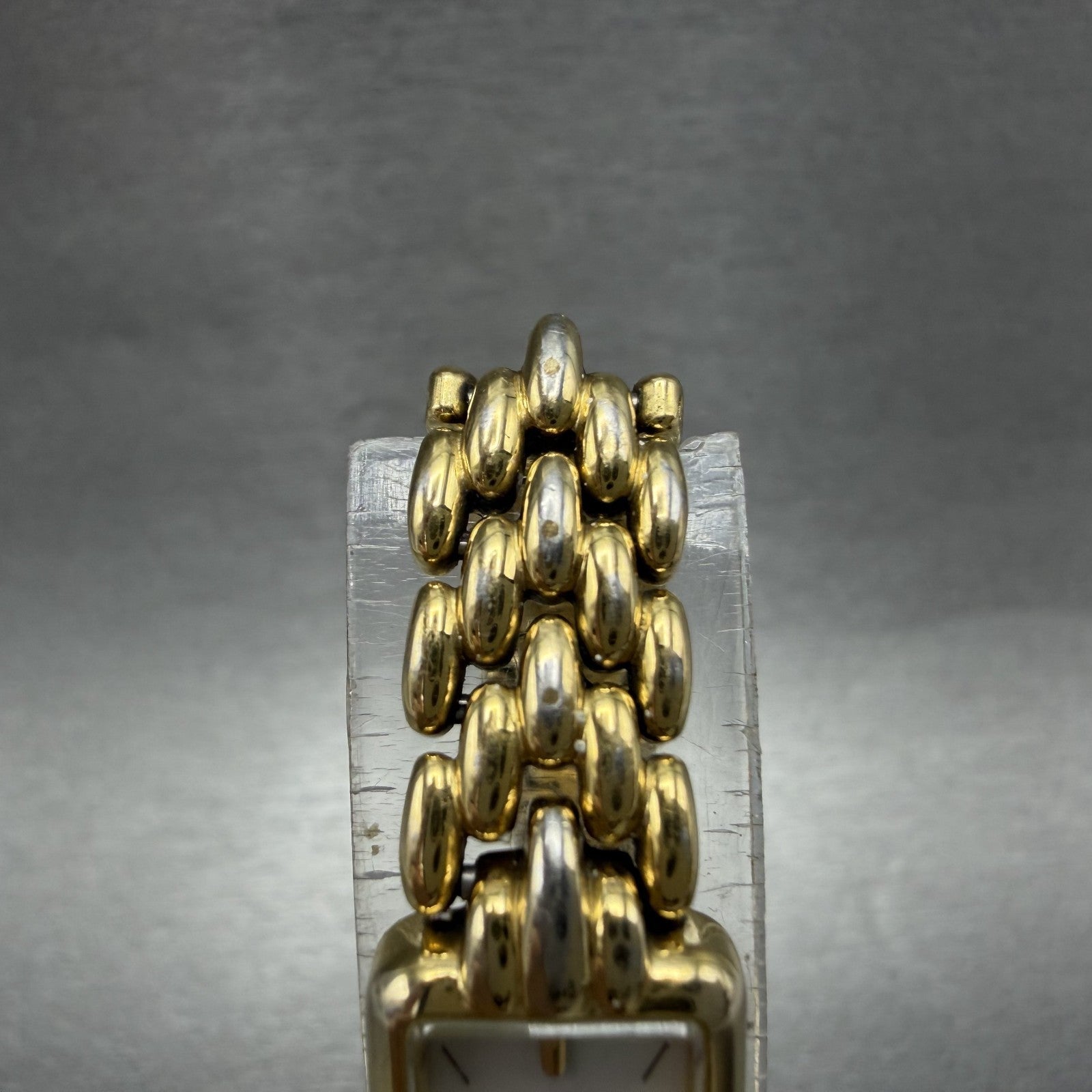 Citizen Tank Watch Women 13mm MOP Dial Gold Tone Rectangle 5421S036505 NewBattA4