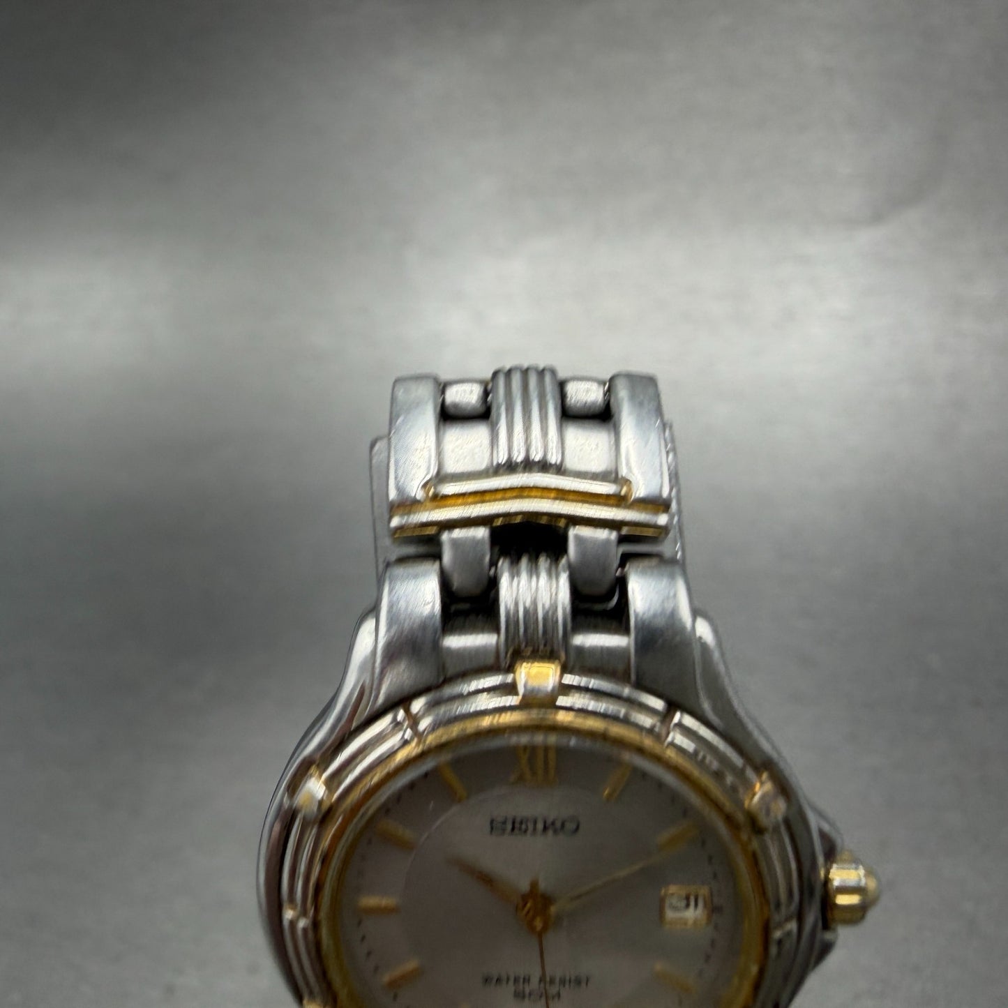 Seiko Watch Women 26mm Silver Dial Two Tone Date Round 7N82-0789 New Battery4