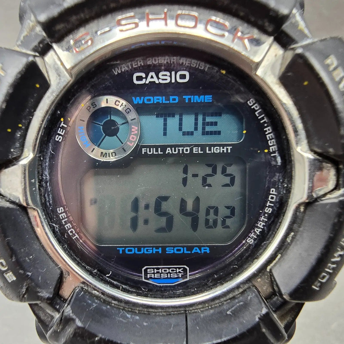 Casio G-Shock G-2310R Watch Men 47mm Digital Black Alarm Chrono Works Solar ABD1