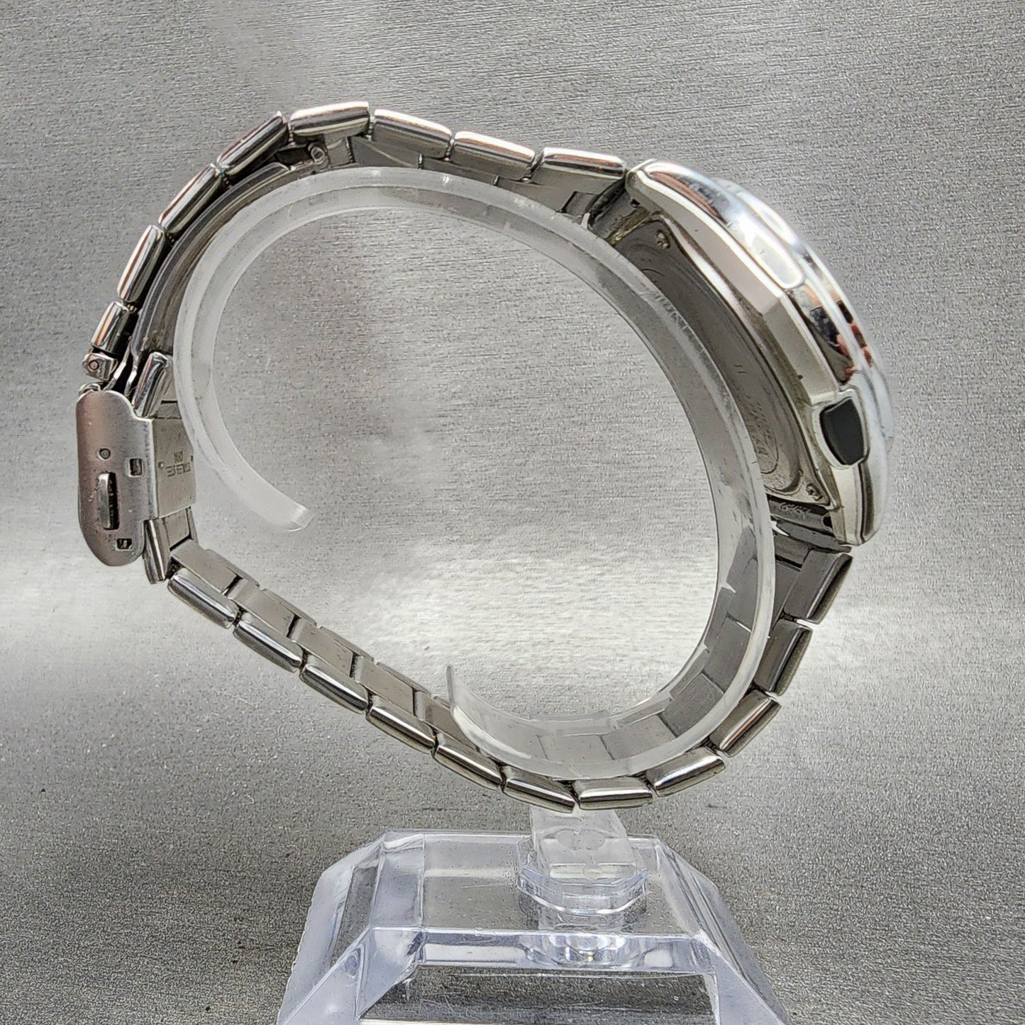 Casio Wave Ceptor Watch Men 42mm White Dial Steel Solar Analog Digital Works8