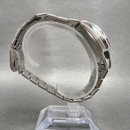 Casio Wave Ceptor Watch Men 42mm White Dial Steel Solar Analog Digital Works8
