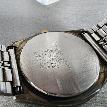 Citizen Eco-Drive Junction Watch Men 35mm Silver Dial Two Tone Round E030 Runs A