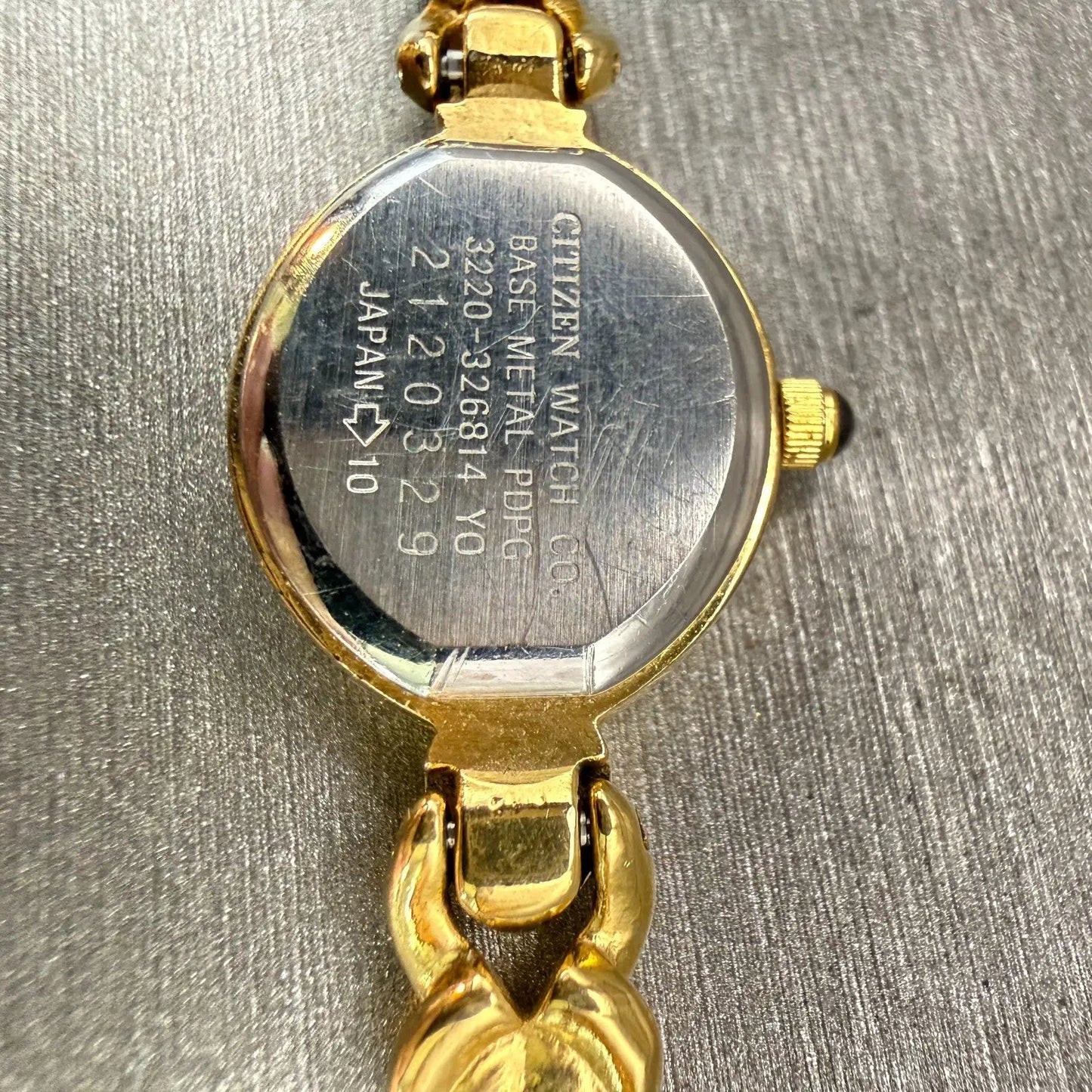 Citizen Elegance Watch Women 16mm Black Dial Gold Tone Oval 3220-326814 New Batt10
