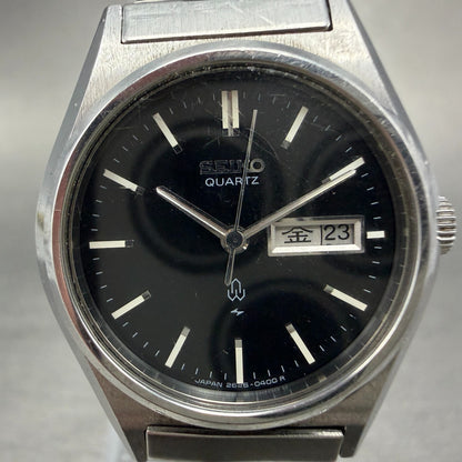 Seiko Watch Women 26mm Black Dial Silver Tone Daydate 2626-0050 New Battery1