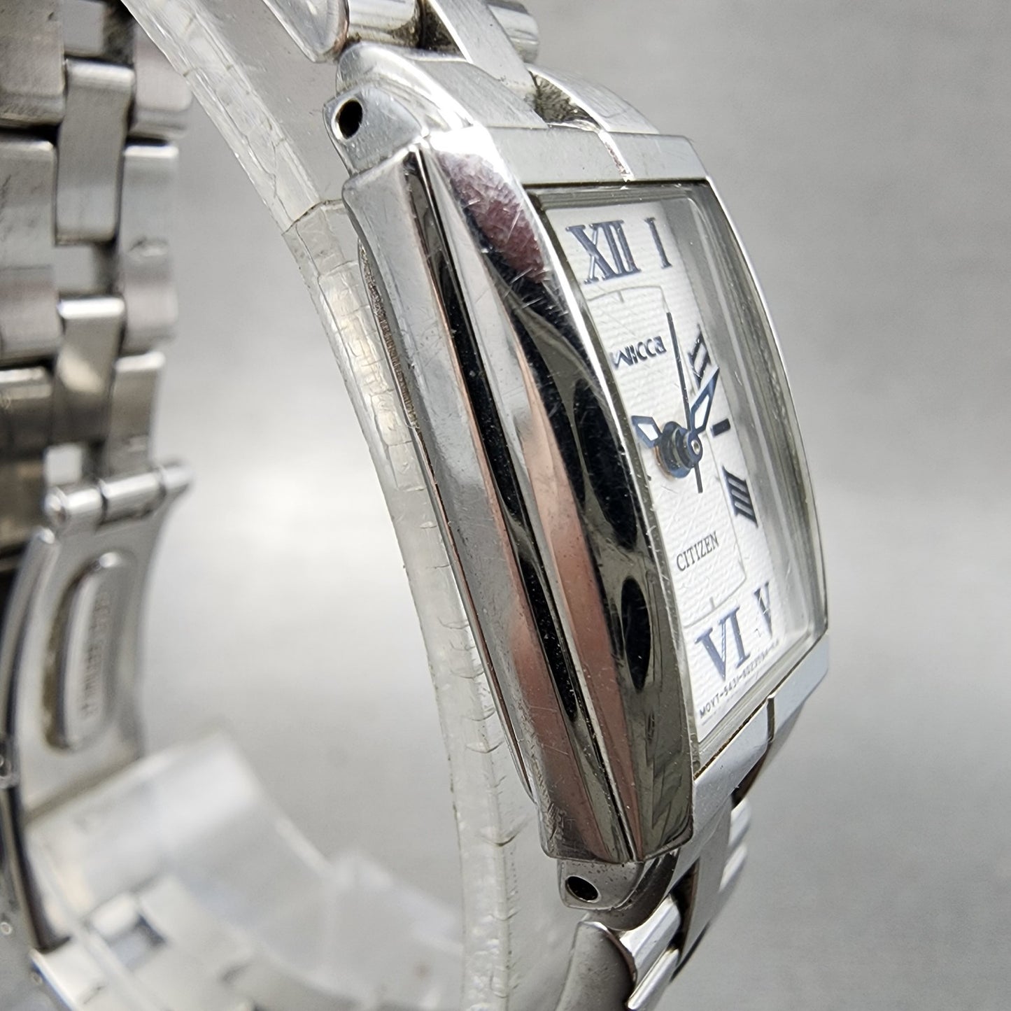 Citizen Wicca Tank Watch Women 16mm White Dial Silver Tone 5431S0112384 NewBat3