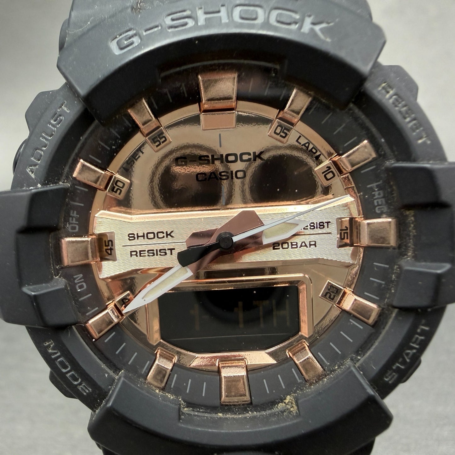 Casio G-Shock GA-800MMC Watch Men 49mm Analog Digital Black Rose Gold New Batt1