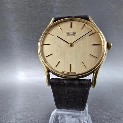 Seiko Watch Men 33mm Gold Dial Gold Tone Round 2620-0039 2620 Movement PARTS6