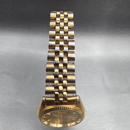 Seiko President Watch Men 35mm Gold Dial Gold Daydate 5Y23-8A61 New Battery VTG6