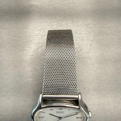 Seiko Watch Men 34mm White Dial Silver Tone Oval 6431-5040 New Battery Vintage4