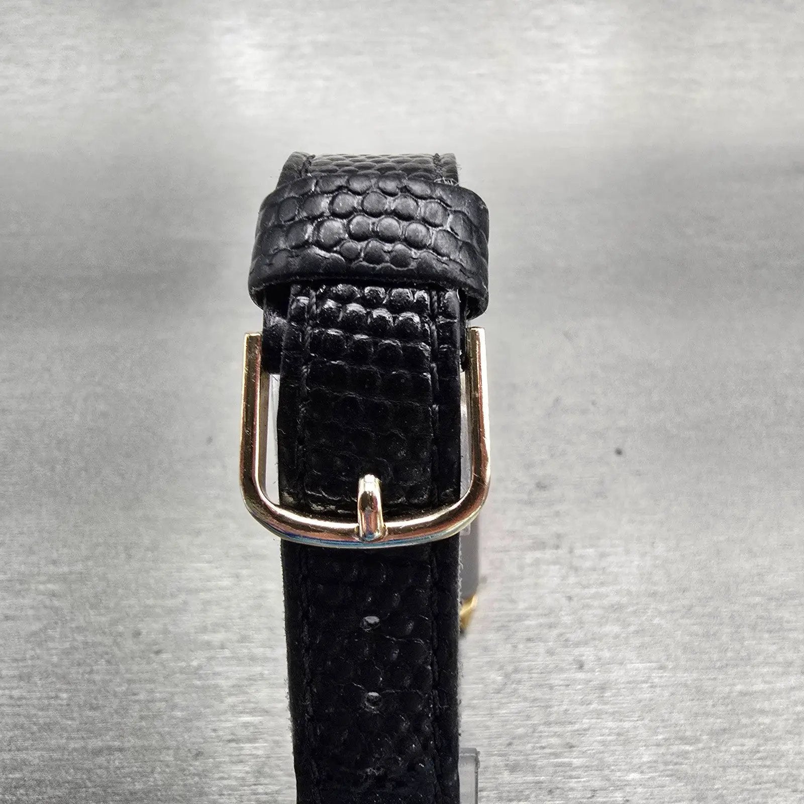 Citizen CQ Watch Men 25mm Black Dial Gold Tone Rectangle 6031-K02627 New Battery7