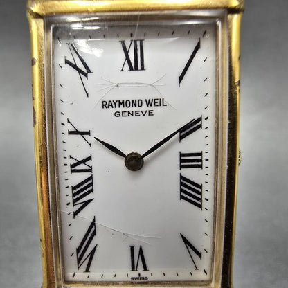 Raymond Weil Tank Watch Unisex 20mm White Dial Gold Plated 5742 VTG PARTS2
