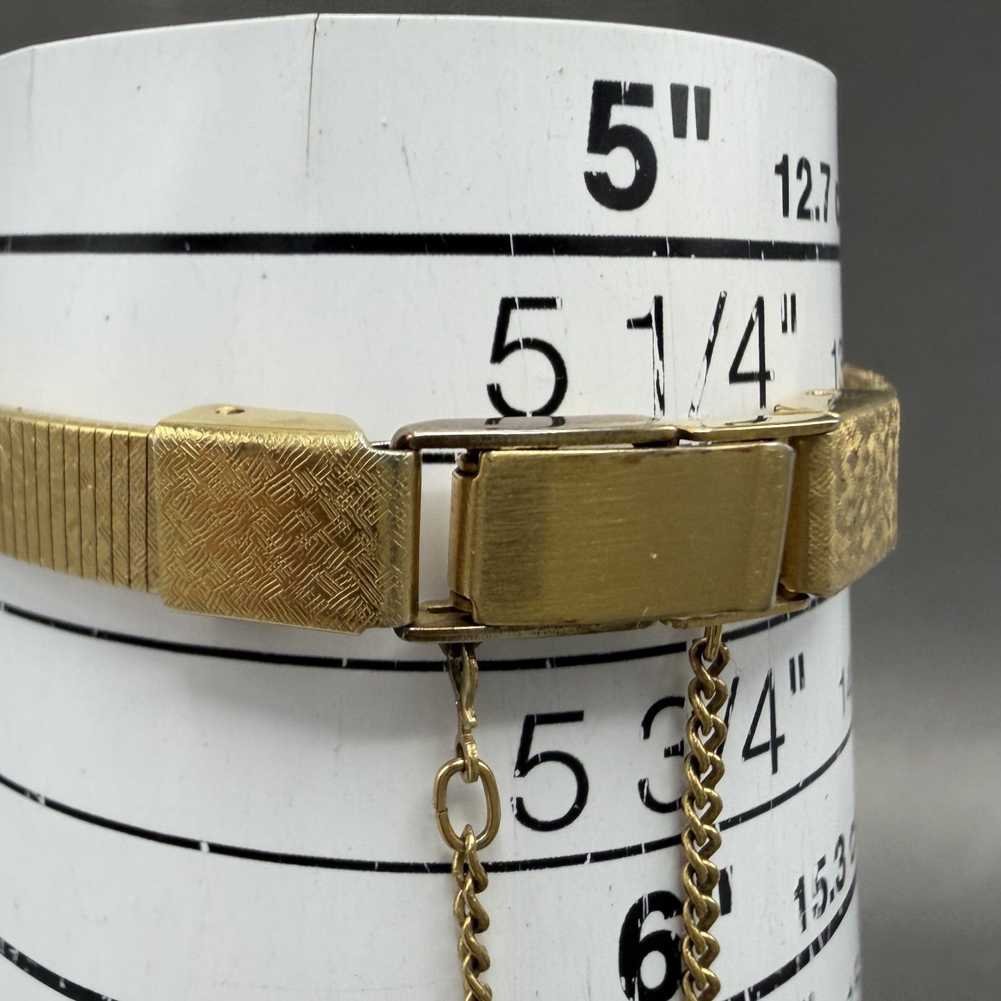 Seiko Tank Watch Women 13mm Champagne Dial Gold Tone 13205549 New Battery ABC10