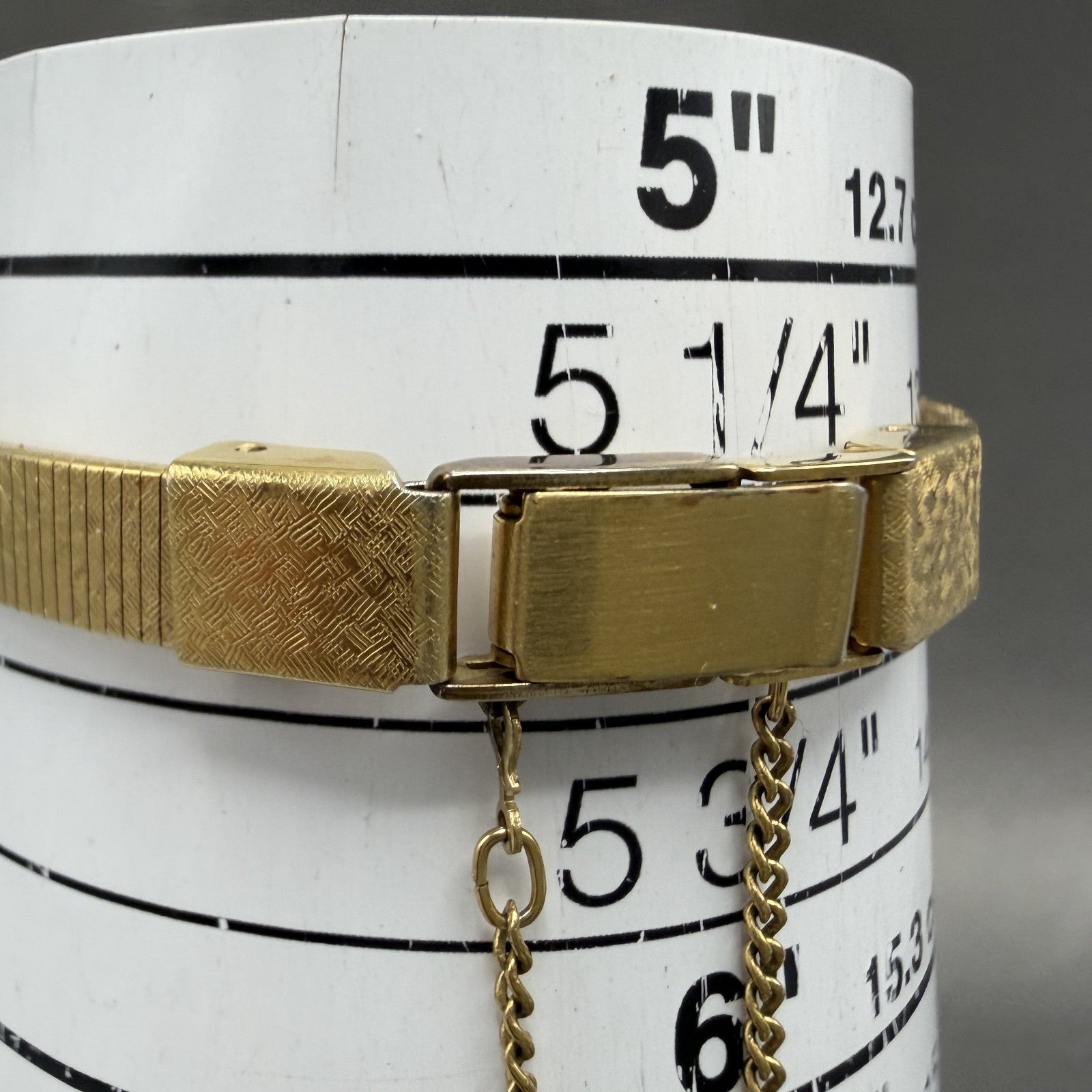 Seiko Tank Watch Women 13mm Champagne Dial Gold Tone 13205549 New Battery ABC10