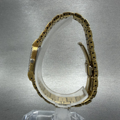 Seiko Tank Watch Women 15mm Black Dial Gold Tone Rectangle 1F200AA0 New Battery6