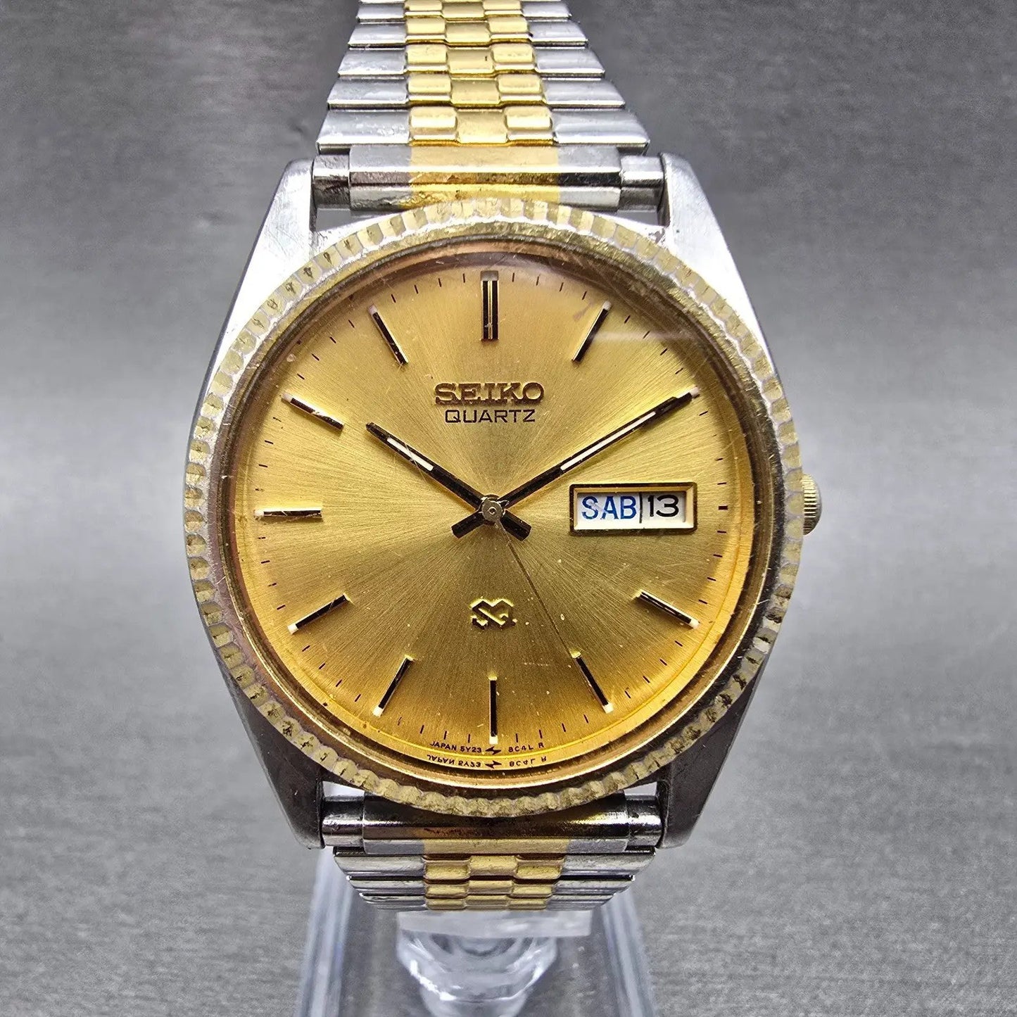 Seiko SQ President Watch Men 36mm Champagne Dial TwoTone Daydate 5Y23-8A60 PARTS2