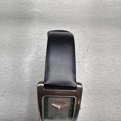 Skagen Watch Men 26mm Silver Green Dial Titanium Rectangle 177LTL New Battery5