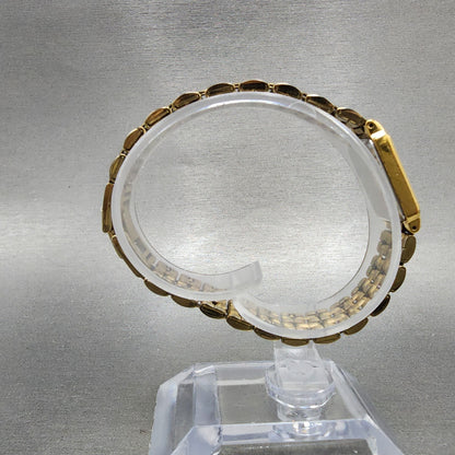 Seiko Tank Watch Women 13mm Silver Tone Gold Tone Rectangle 2e206859 NewBattery8