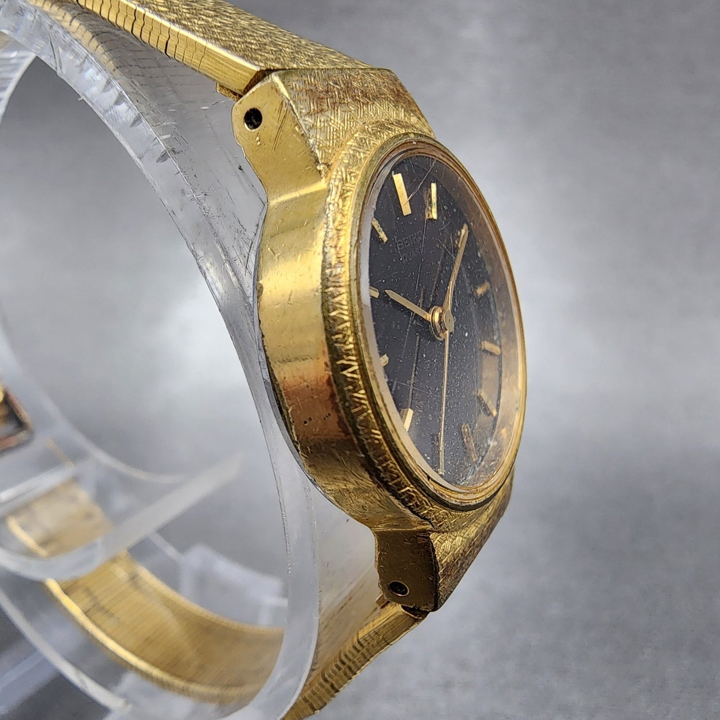 Seiko Watch Women 21mm Brown Dial Gold Tone 14210040 New Battery3