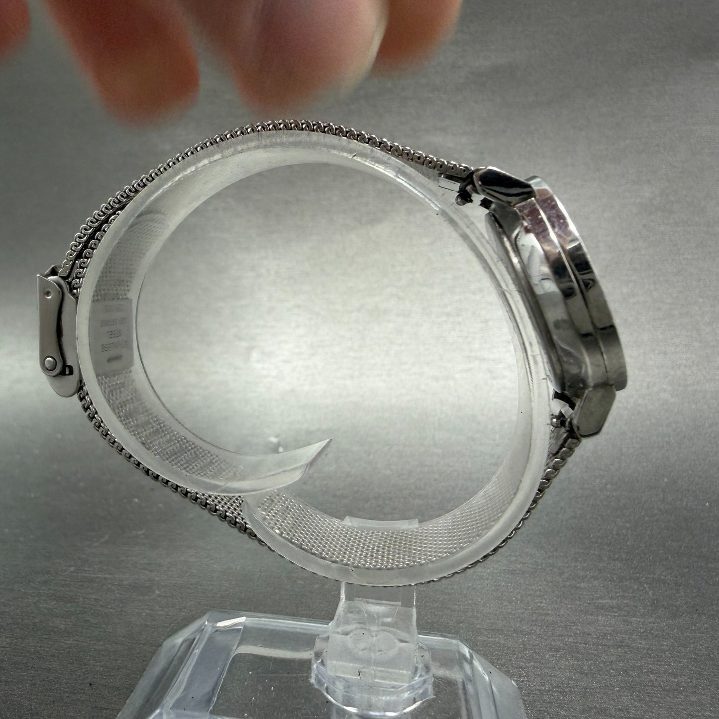 Skagen HALD Watch Women 26mm Silver Dial Silver Tone Round Mesh Band New Battery8