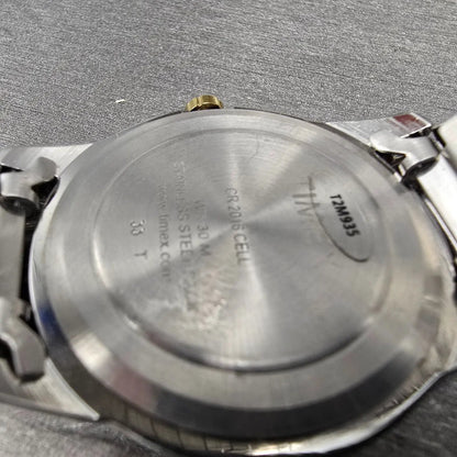 Timex South Street Sport Watch Men 36mm Silver Dial Two Tone Daydate New Batt 899