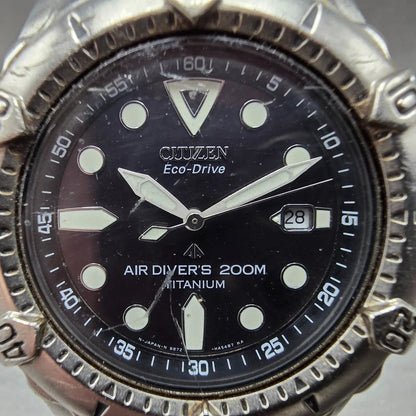 Citizen Eco-Drive Dive Watch Men 43mm Black Dial Titanium Date B872-H26035 works1