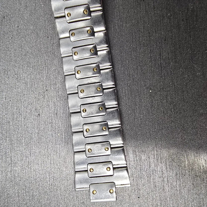 Seiko Landy Bracelet 18mm Stainless Steel Two Tone Folding Clasp VTG Japan6