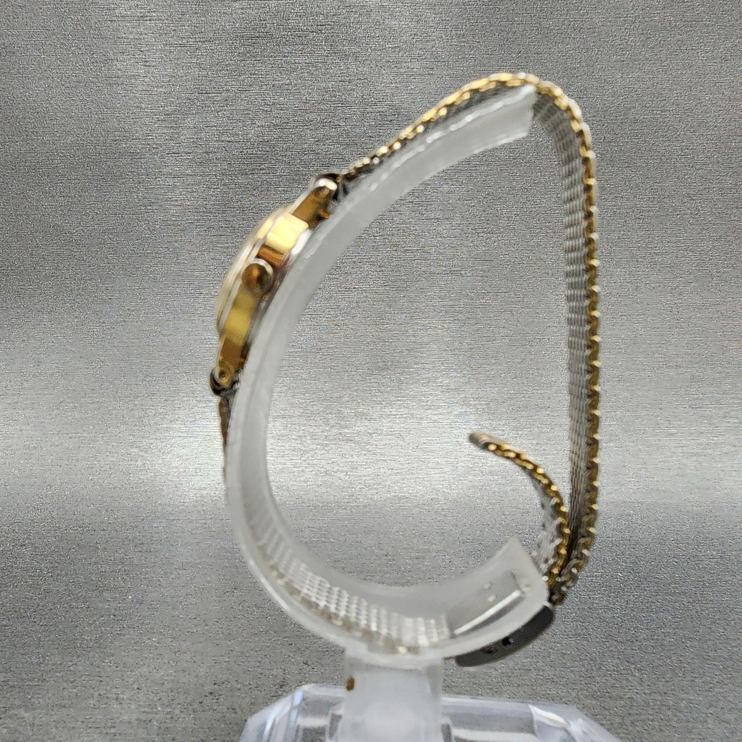 Seiko Watch Women 19mm Gold Dial Gold Tone Round 23200319 New Battery VTG4