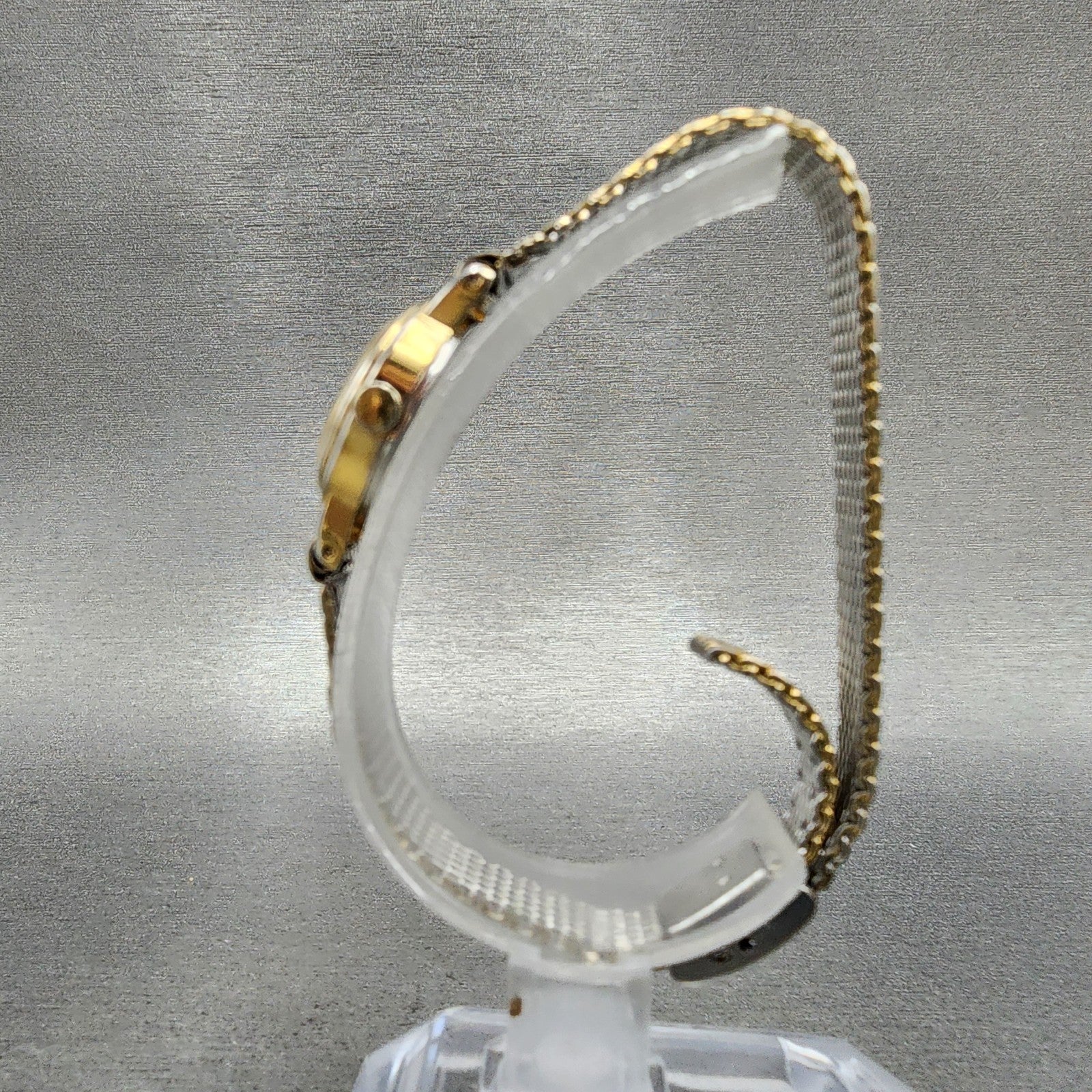 Seiko Watch Women 19mm Gold Dial Gold Tone Round 23200319 New Battery VTG4
