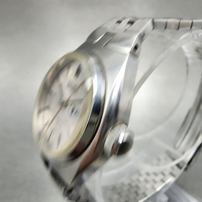 Seiko Automatic Watch Women 25mm Silver Dial Silver Tone Daydate Runs READ!!!!!!2