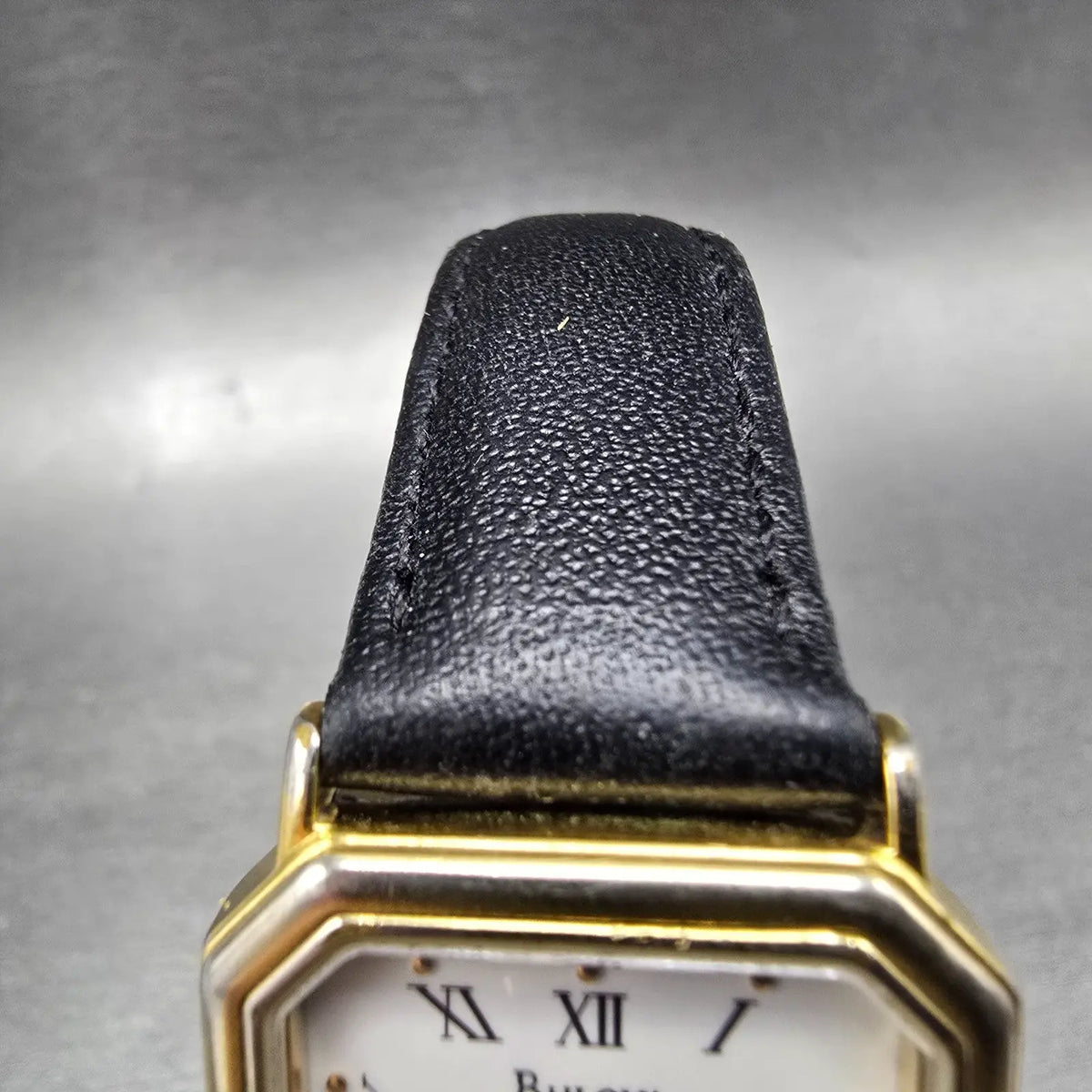 Bulova Tank Watch Men 25mm White Dial Gold Tone Date Octagon 92S10 New Battery4