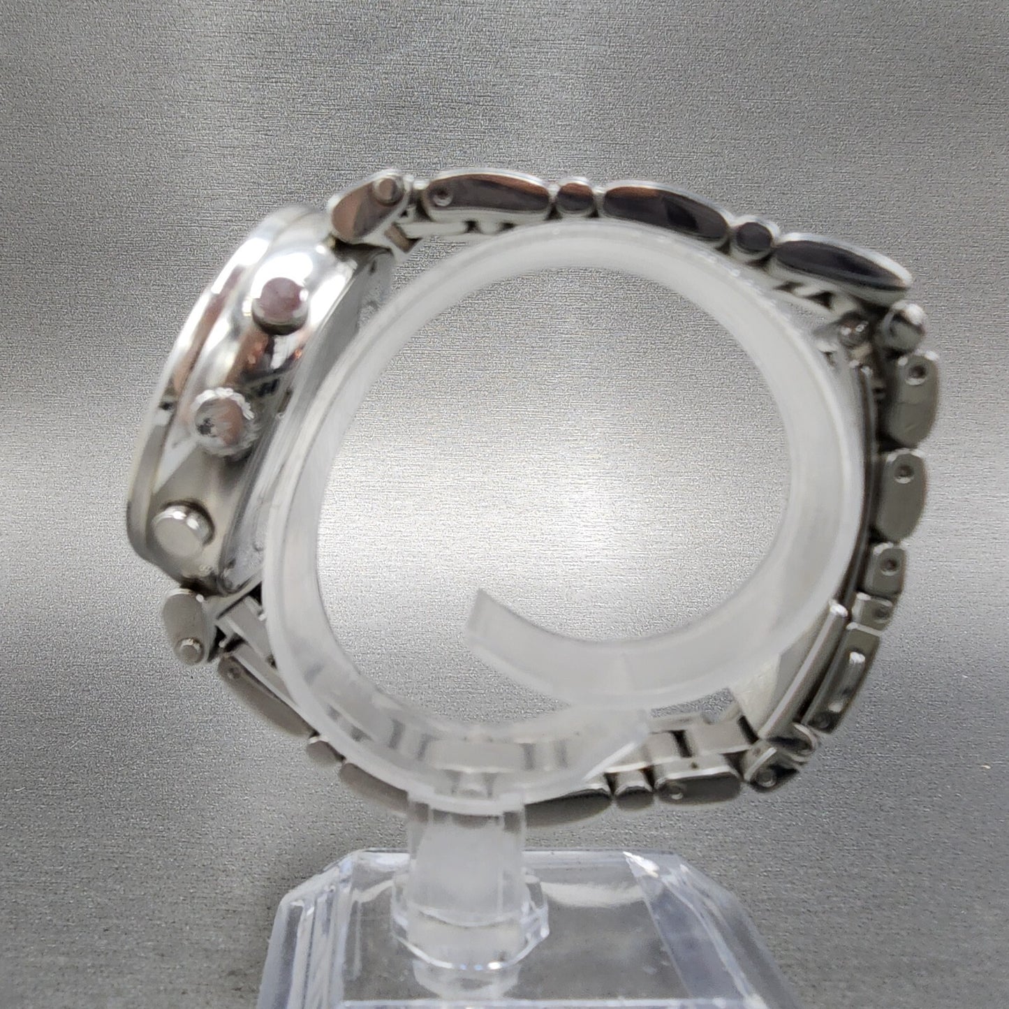 Michael Kors Sofie Watch Women 38mm White Dial Steel Date Chronograph New Batt