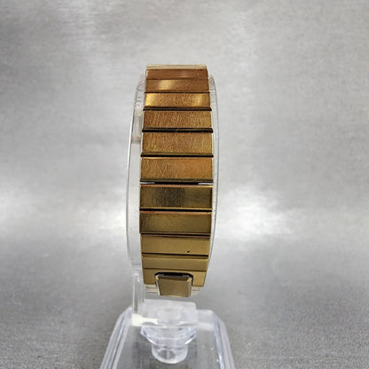 Seiko Lassale Tank Watch Women 19mm Black Dial Gold Tone Octagon New Battery7