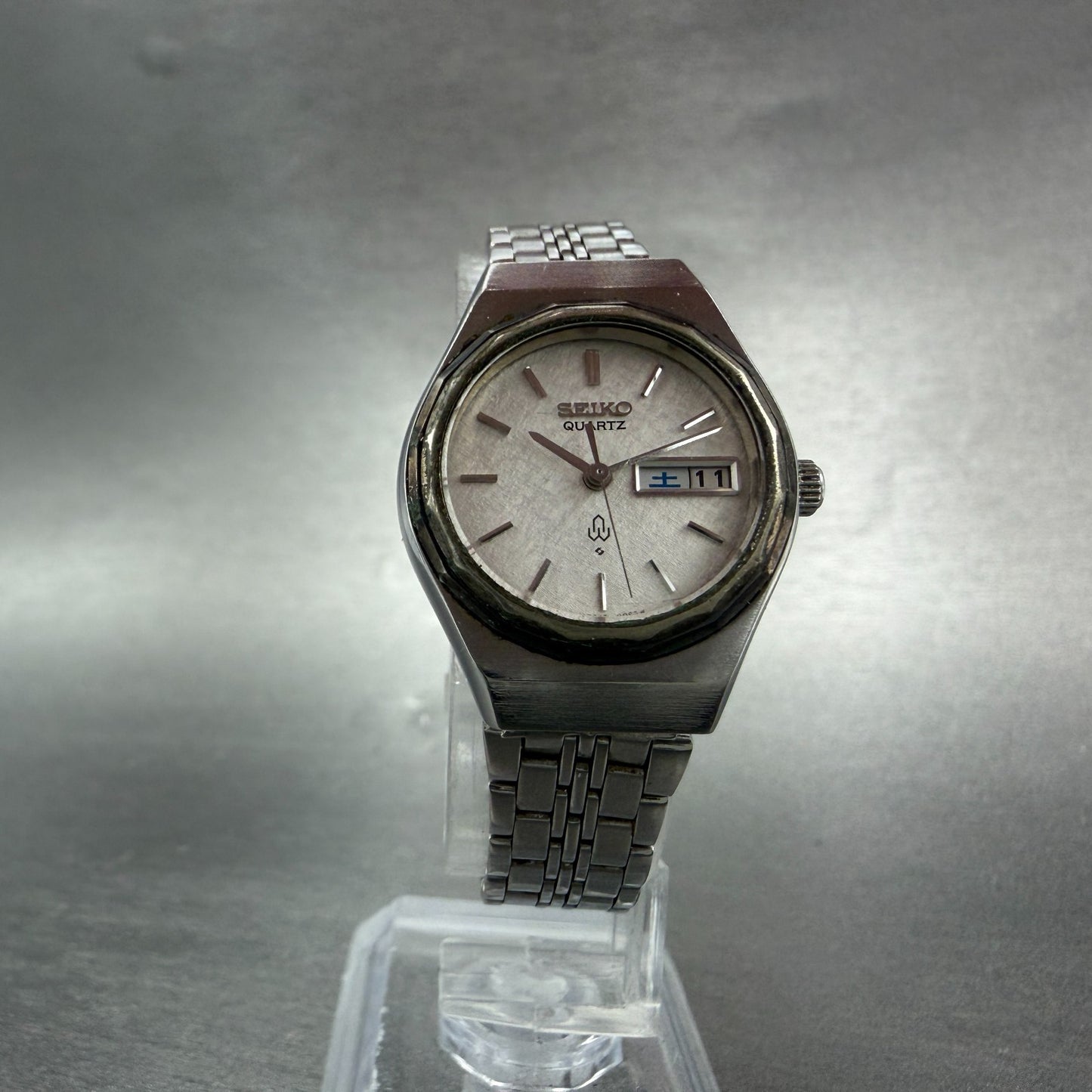 Seiko Watch Women 24mm Silver Dial Silver Tone Daydate 7903-0060 New Battery5