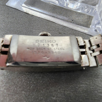 VTG Seiko Watch Women 12mm Silver Dial Gold Plated Manual Wind Runs 152033409