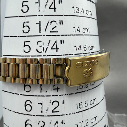 Seiko SQ Watch Women 25mm Champagne Dial Gold Tone Daydate 2626-0159 New Batt JH10