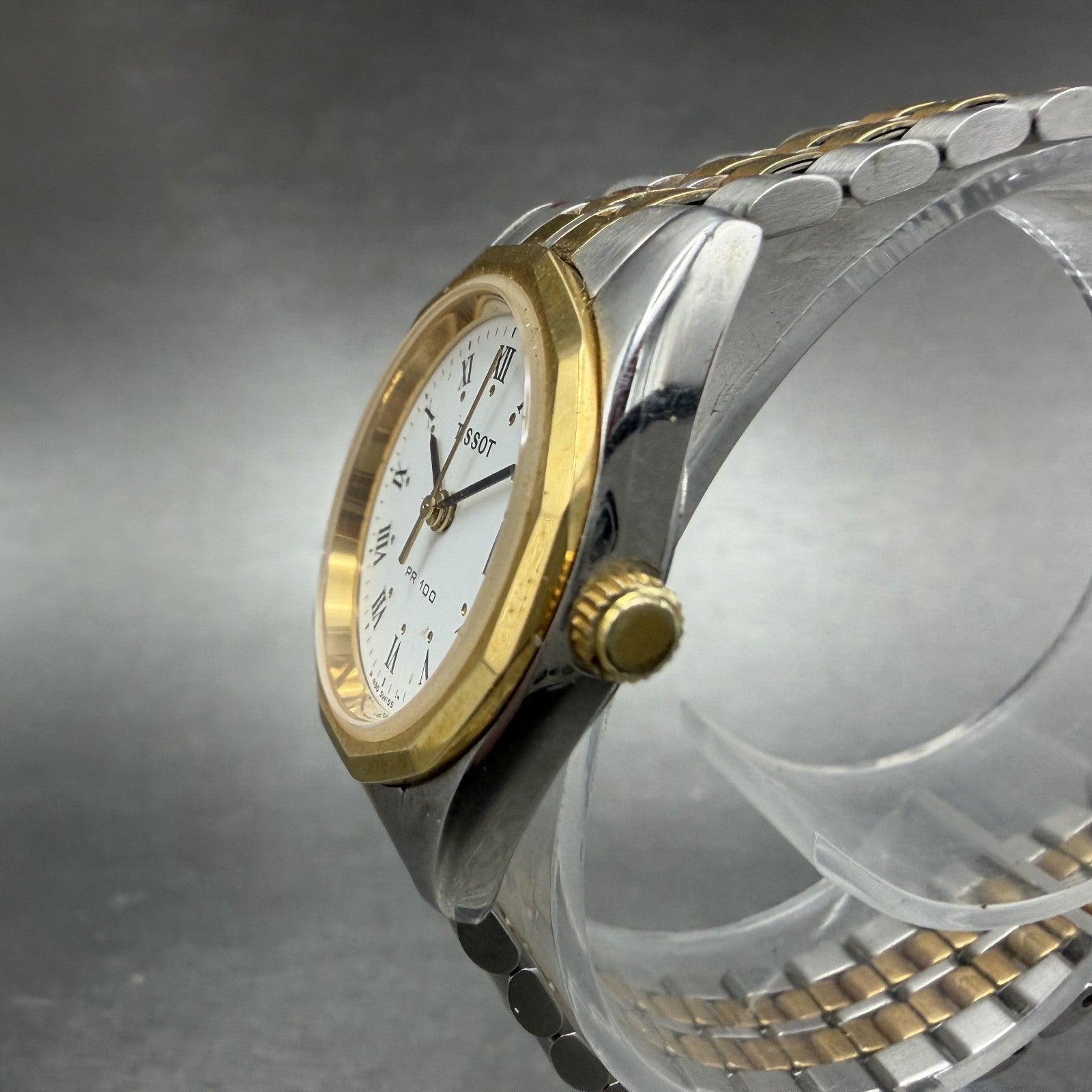 Tissot PR100 Watch Women 26mm White Dial Two Tone Date Round P330A/430A New Batt2
