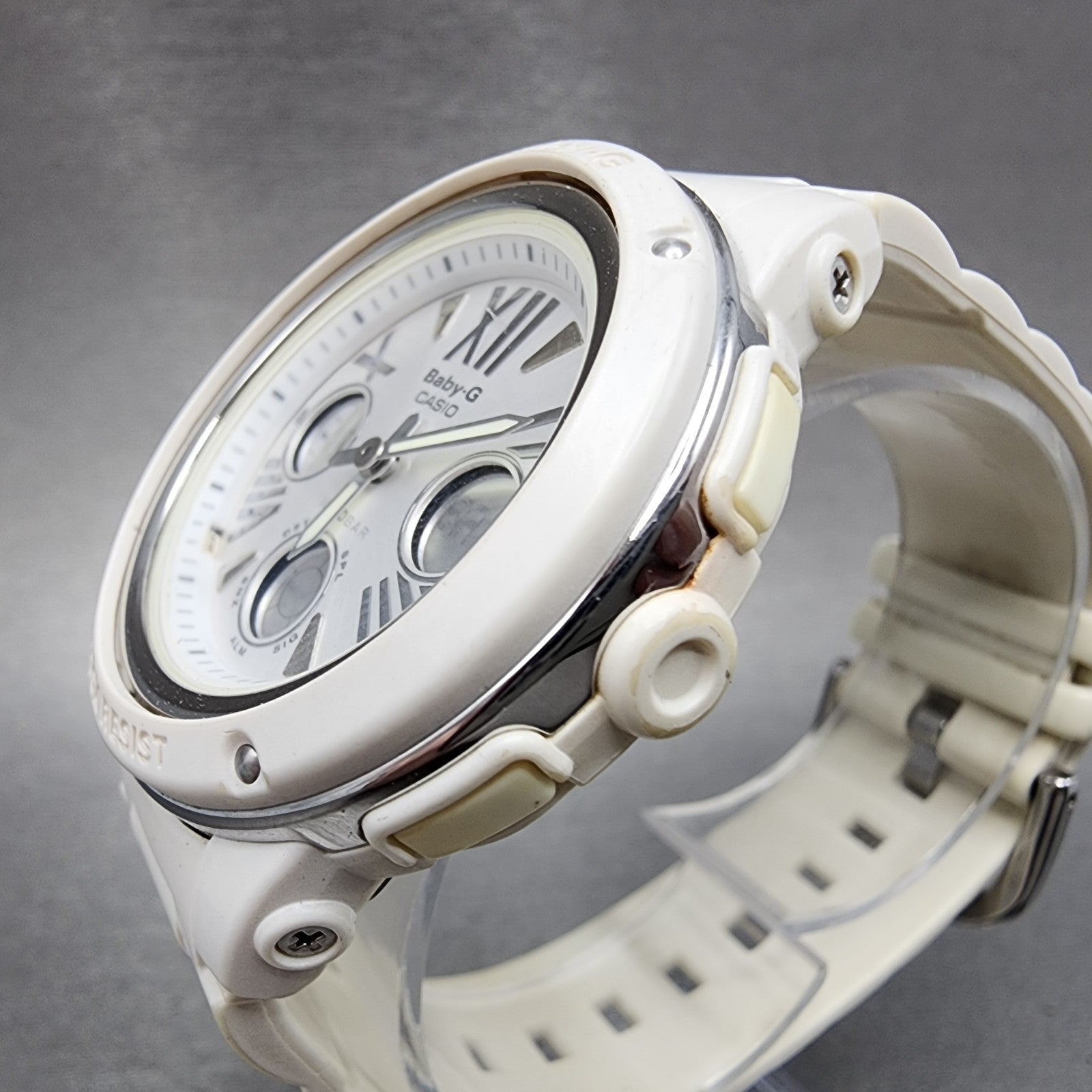 Casio BabyG BGA152 Watch Women 43mm White Analog Digital Alarm New Battery2
