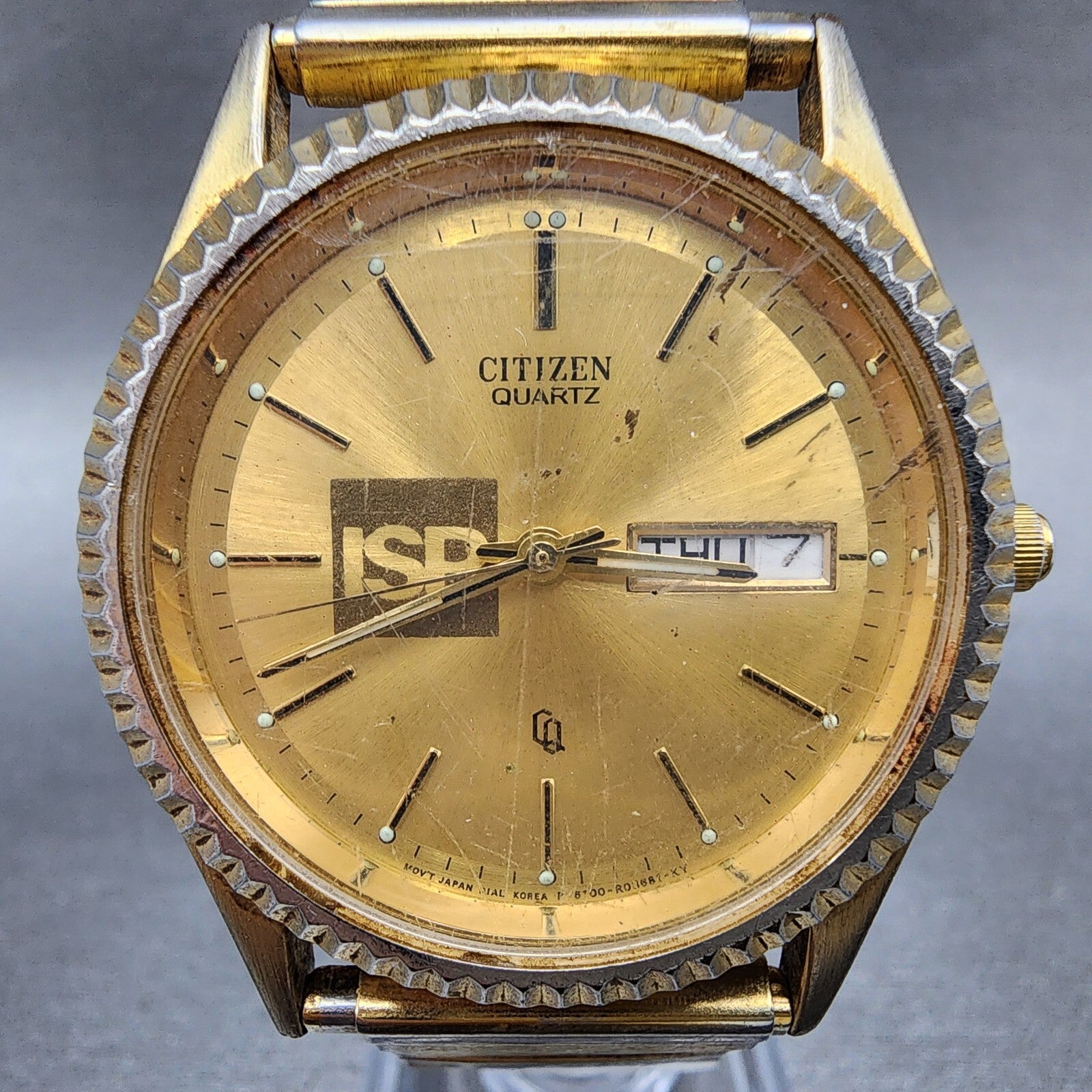 Citizen CQ President Watch Men 35mm Gold Dial Gold Tone 1100R12543 PARTS2