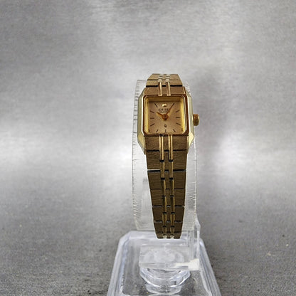 Citizen CQ Tank Watch Women 13mm Champagne Dial Gold Tone Octagon New Battery5